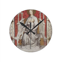 MS 11060-11061 The Virgin suckling the infant Jesu Round Wall Clock