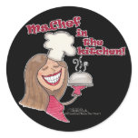 Ms.Chef  in the kitchen Stickers