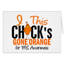 MS Chick Gone Orange Greeting Card