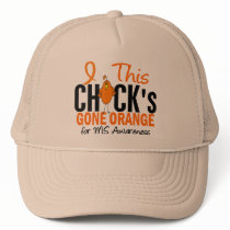MS Chick Gone Orange Trucker Hats