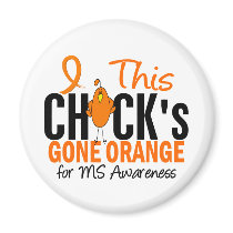 MS Chick Gone Orange Magnets