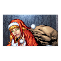 Ms Claus On The Rooftop Delivering Santas Presents Business Cards