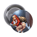 Ms Claus On The Rooftop Delivering Santas Presents Button
