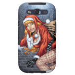 Ms Claus On The Rooftop Delivering Santas Presents Samsung Galaxy S3 Cases