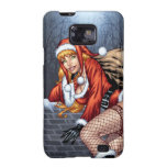 Ms Claus On The Rooftop Delivering Santas Presents Samsung Galaxy Case