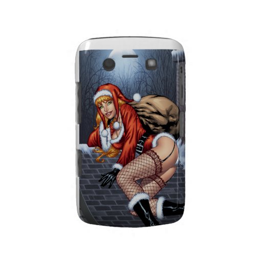 Ms Claus On The Rooftop Delivering Santas Presents Blackberry Bold Covers