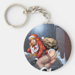Ms Claus On The Rooftop Delivering Santas Presents Keychain