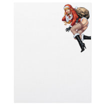 Ms Claus On The Rooftop Delivering Santas Presents Letterhead Design