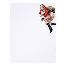 Ms Claus On The Rooftop Delivering Santas Presents Letterhead Design