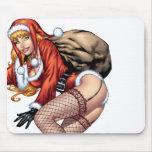 Ms Claus On The Rooftop Delivering Santas Presents Mouse Pad