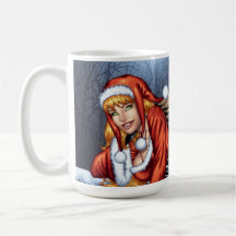 Ms Claus On The Rooftop Delivering Santas Presents Mug