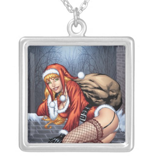 Ms Claus On The Rooftop Delivering Santas Presents Jewelry