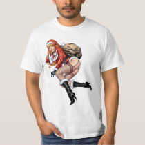 al rio,womens&#39;,ms claus,christmas,rooftop,delivering presents,santa,high-heels,redhead,green eyes, Shirt with custom graphic design