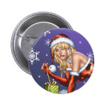 Ms Claus Scared to Open her Christmas Present Button