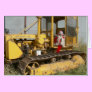 Ms Ella checks out farm equipment