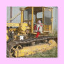 Ms Ella checks out farm equipment Magnet