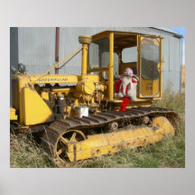 Ms Ella checks out farm equipment Posters