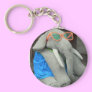 Ms Ella goes to the pool Key Chain
