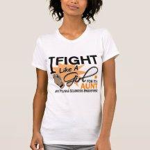 MS Fight Like A Girl Aunt 11 Tshirt