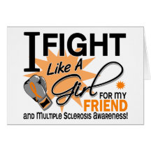 MS Fight Like A Girl Friend 11 Greeting Cards