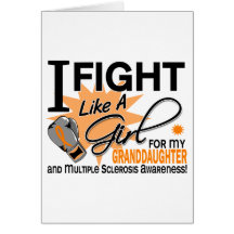 MS Fight Like A Girl Granddaughter 11 Greeting Cards