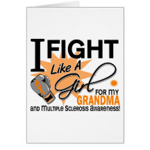 MS Fight Like A Girl Grandma 11 Card