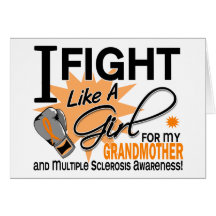 MS Fight Like A Girl Grandmother 11 Greeting Cards