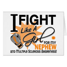 MS Fight Like A Girl Nephew 11 Greeting Card