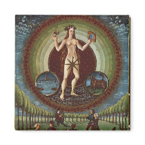Ms Lat. 209 f.9v Venus, from 'De Sphaera', c.1470 Fridge Magnet