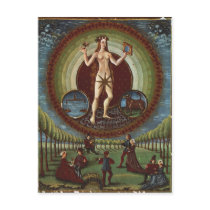 Ms Lat. 209 f.9v Venus, from 'De Sphaera', c.1470 Post Card