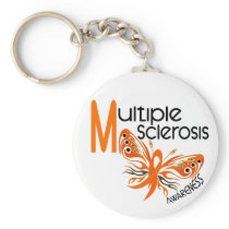 MS Multiple Sclerosis BUTTERFLY 3.1 Keychain