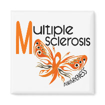 MS Multiple Sclerosis BUTTERFLY 3.1 Fridge Magnet