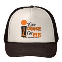 MS Multiple Sclerosis I Wear Orange For ME 9 Mesh Hat
