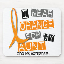 MS Multiple Sclerosis I Wear Orange For My Aunt 37 Mouse Mat