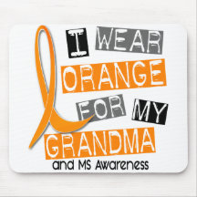 MS Multiple Sclerosis I Wear Orange For My Grandma Mouse Pads