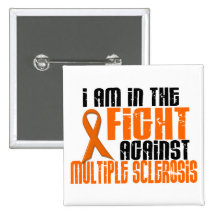 MS Multiple Sclerosis IN THE FIGHT 1 Button
