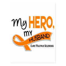 MS Multiple Sclerosis MY HERO MY HUSBAND 42 Postcard