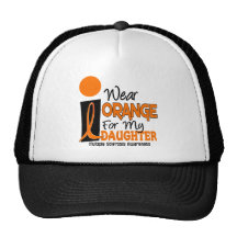 MS Multiple Sclerosis Orange For My Daughter Trucker Hat