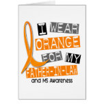 MS Multiple Sclerosis Orange For My Father-In-Law Greeting Card
