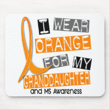 MS Multiple Sclerosis Orange For My Granddaughter Mouse Mat