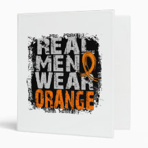 MS Real Men Wear Orange 3 Ring Binder