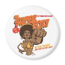 Ms. Super Foxy Fridge Magnet