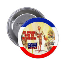 Ms. Warren Goes To Washington Button