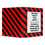 MSDS English Spanish Red Binder