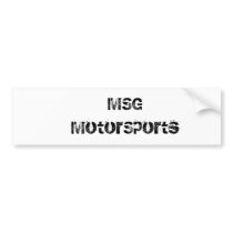 MSG MotorSports Bumper Sticker