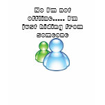 msn, No I'm not offline..... I'm just hiding fr... Shirt