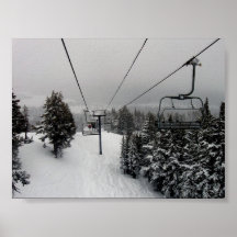 Mt. Bachelor lift Print