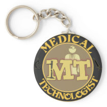 MT BADGE LOGO - MEDICAL TECHNOLOGIST - LABORATORY KEY CHAINS