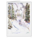 Mt. Baker ski road in snow Greeting Cards