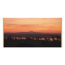 Mt Baker Sunrise Personalized Photo Card